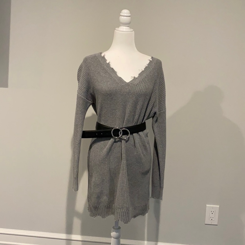 Grey sweater dress!